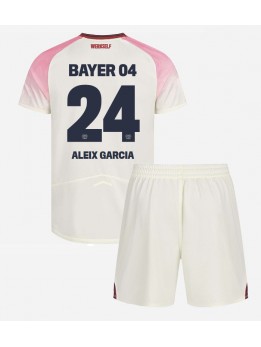 Otroški Nogometna dresi replika Bayer Leverkusen Aleix Garcia #24 Gostujoči 2025-26 Kratek rokav (+ hlače)